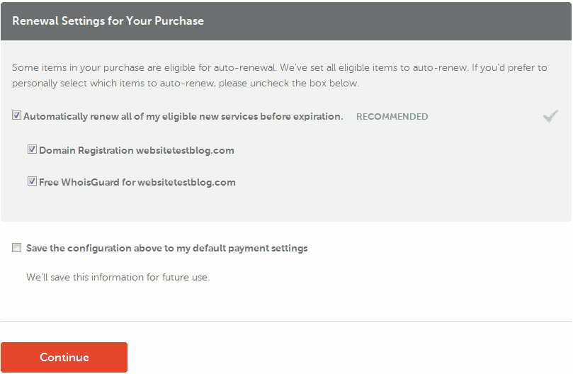 Namecheap Renewal Option.