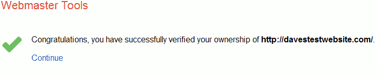 Google site verification complete