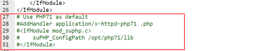 conflict PHP handler ignored